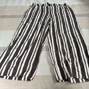 Striped cropped trousers - medium